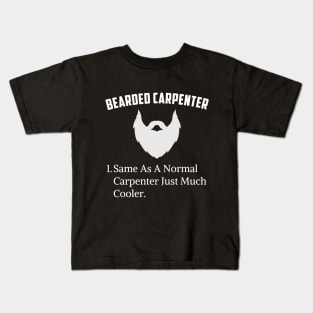 Profession Bearded Carpenter Father's Day Carpentry Men Kids T-Shirt